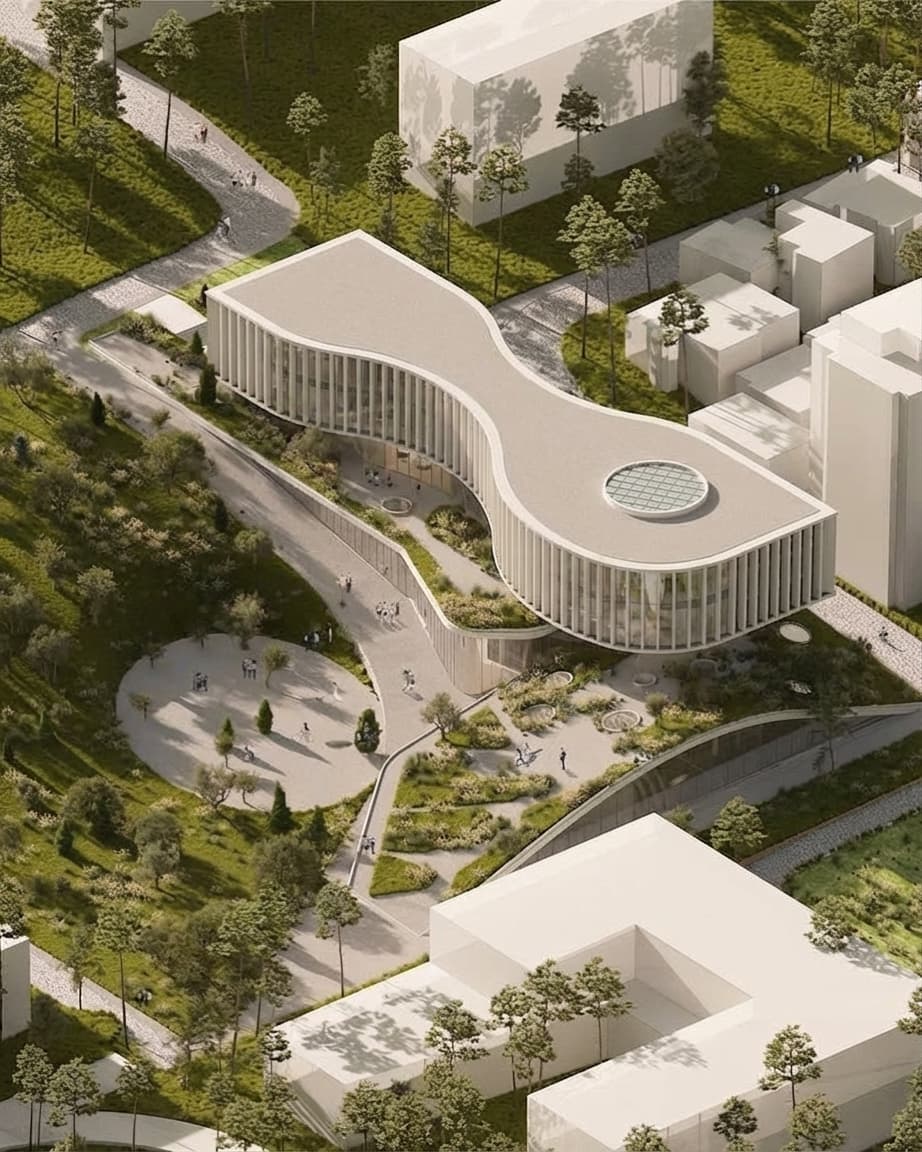 Organic Architecture Public Building Landscape